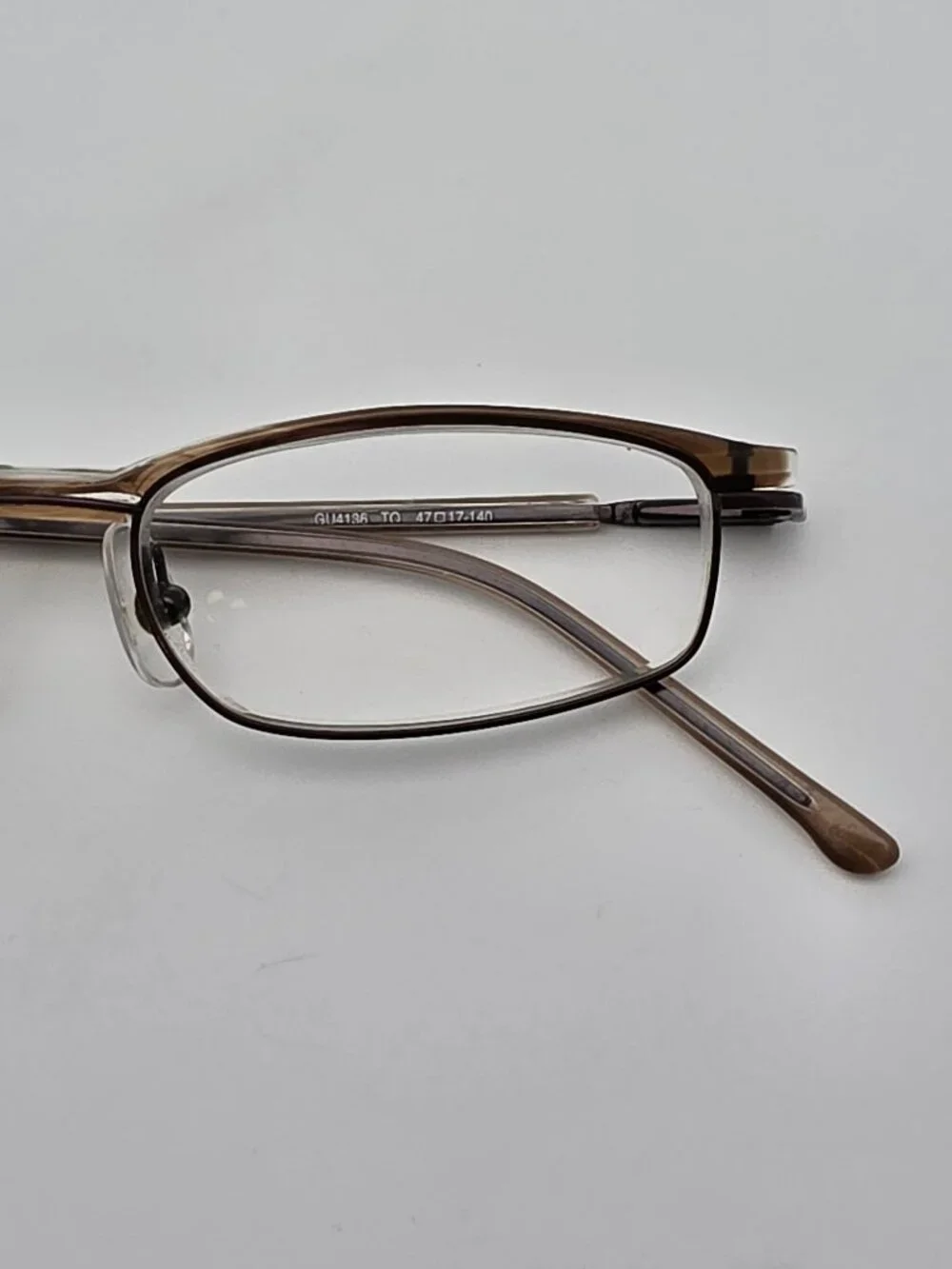 Guess GU4136 TO Brown Crystal Cat Eye Eyeglasses Frame w Flexhinge and Case 47mm